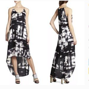 BCBGMaxAzria Rory Silk Sleeveless, High-Low Maxi Dress